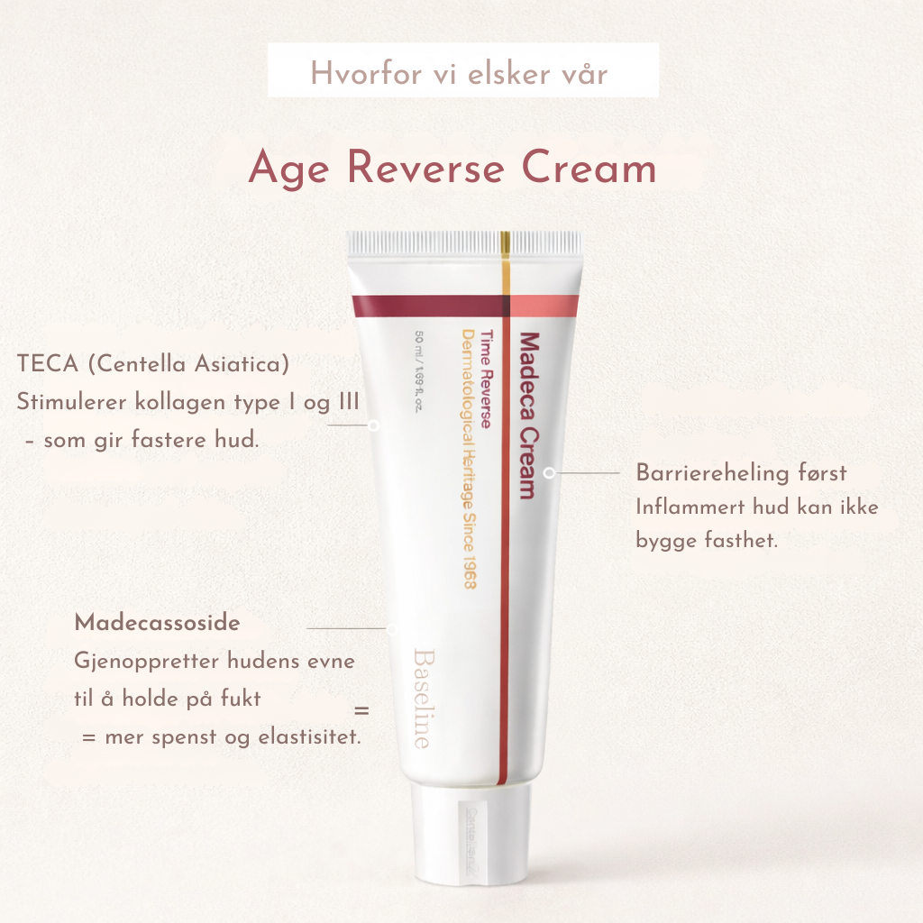 BASELINE Age Reverse Cream – Synlig yngre hud. Uten irritasjon.