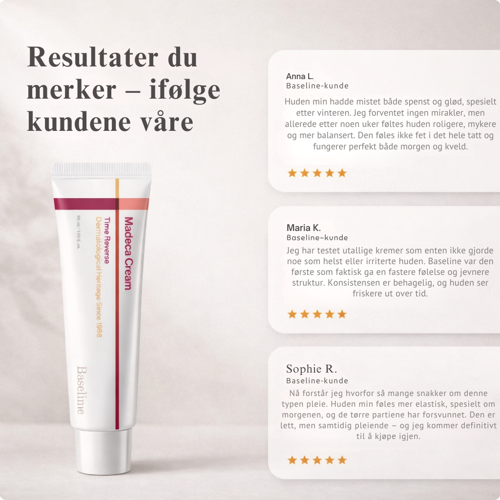 BASELINE Age Reverse Cream – Synlig yngre hud. Uten irritasjon.